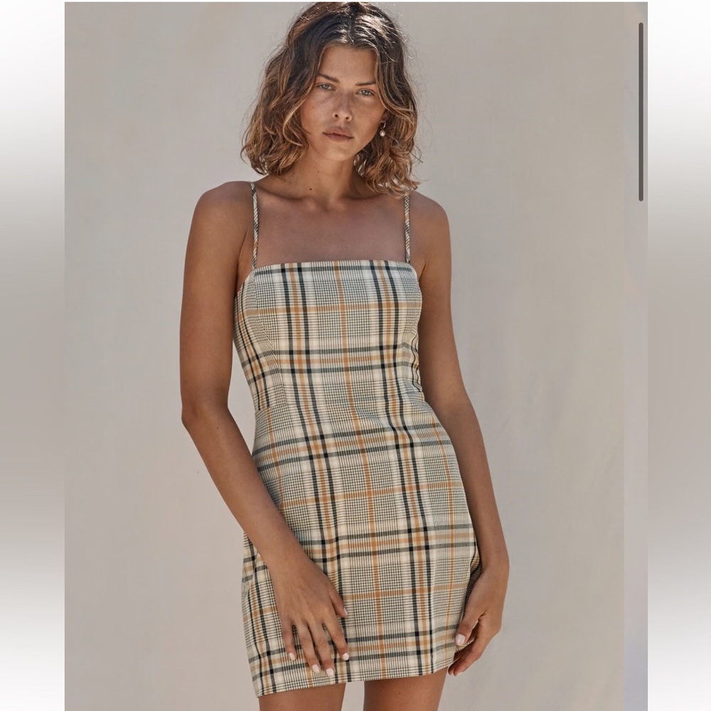 Clearance! Aritzia Wilfred check mini dress